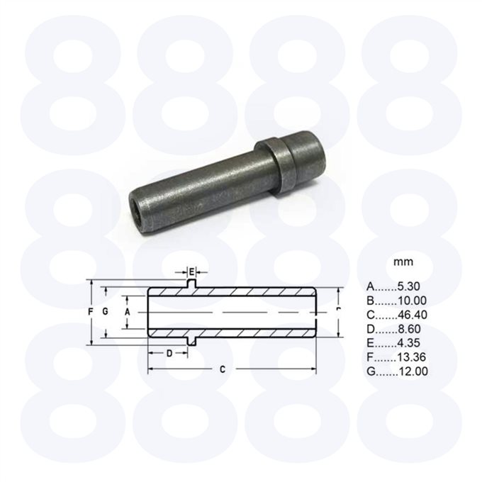 Perkins 1106D-E66TA Valve Guide — Emmark EM11123