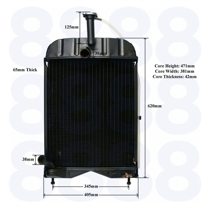 Perkins D3.152 Radiator — Emmark EM3629